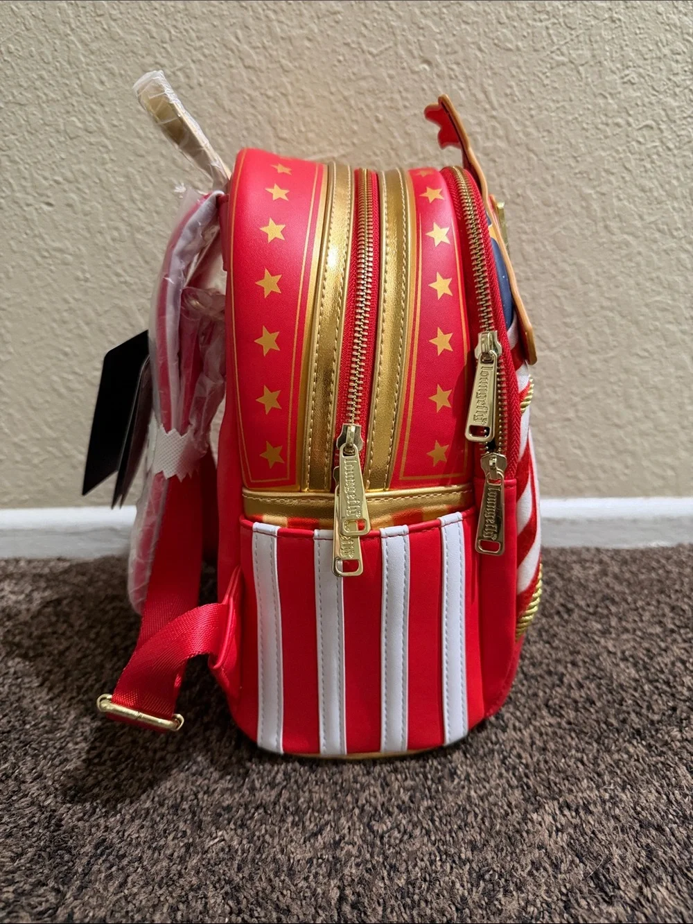 Loungefly Red Circus Tent Disney Character Kids Backpack